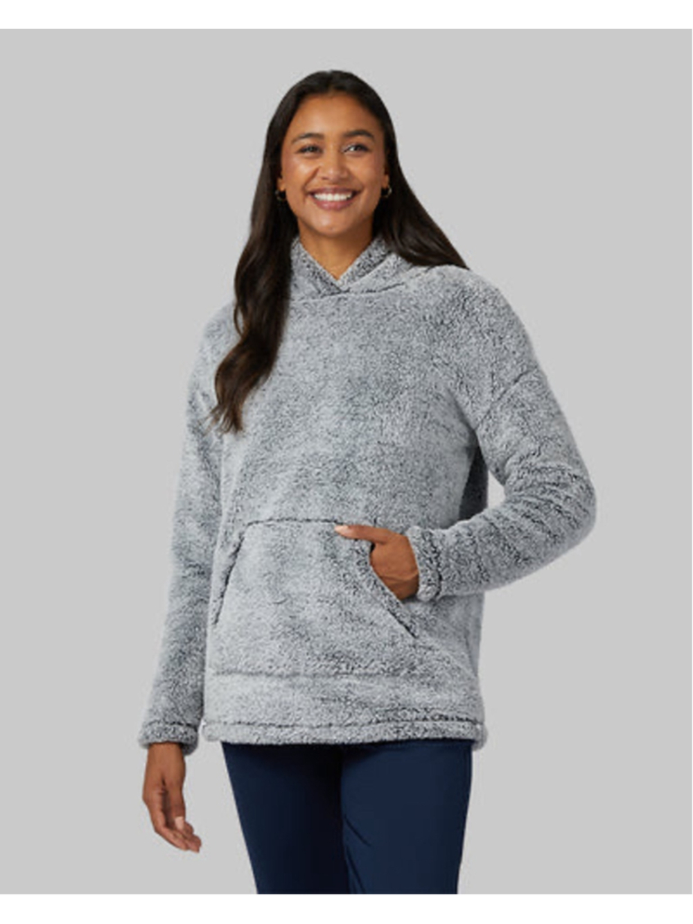 Women's 32 Degrees Fleece Hoodie Size L Gray